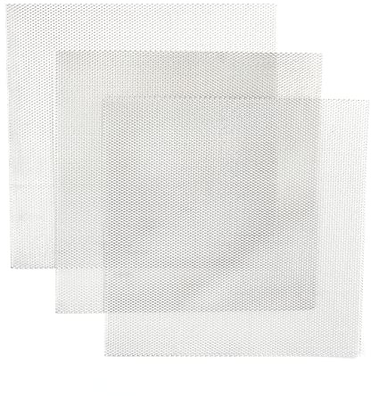 AggAuto 3pcs 33x33cm griglia universale diamantata da corsa in 3x6mm Rombo Argento, griglia in lega di alluminio per auto, griglia automobilistica