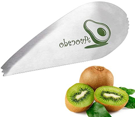 Vide-avocat – Coupe-avocat en acier inoxydable | Coupe-avocat en acier inoxydable, extracteur de noyau, coupe-kiwi, coupe-fruits d'avocat multifonctionnel, fosses, légumes de cuisine Halatua