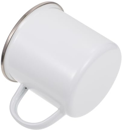 1stk Tasse Aus Thermotransfer-emaille Espressotassen Thermotransferdruckbecher Sublimationsbecher Wasserbecher Leere Sublimationstasse Keramik Weiß Container Rostfreier Stahl