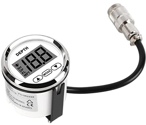 Echolot mit Geber, IP67 Wasserdichter Dash-Echolot-Geber, Funktioniert mit 12-V-System, für Yachten, Fischerboote