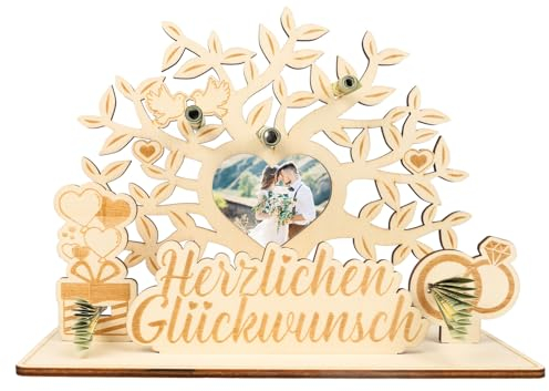 TGFIX Geldbaum Hochzeit Holz Geldgeschenke Hochzeiten Herzlichen Glückwunsch zur Hochzeit Kreative Geld Baum Verpackung Hochzeitsgeschenke Tischdeko für Männer Frauen Brautpaar