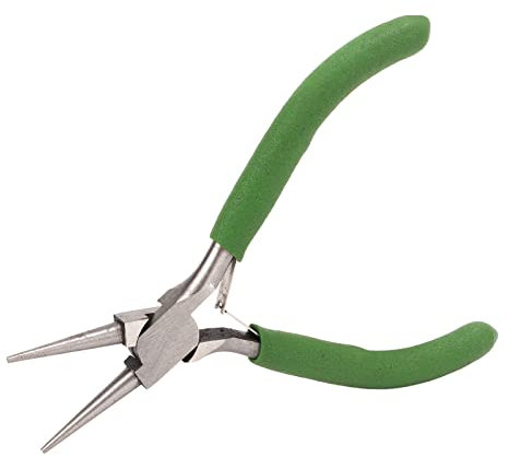 Pinza a Becchi Tondi, Pinza a Becchi Tondi per Creazione di Gioielli Manico Antiscivolo Becchi in Acciaio al Carbonio, Pinza per Gioielli per Creazione di Gioielli Restauro di