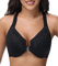 Oscrenia Racerback Front Closure Bra Plus Size for Women Unlined Underwire Wide Strap(Black,38C)