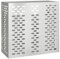 vidaXL Metall-Klimaanlagenabdeckung | Galvanisierter Stahl Grau | Langlebig | Atmungsaktives Design | Industriedesign | 110 x 50 x 105 cm | Nur für draußen | Schutz für Klimaanlage | Rechteckig