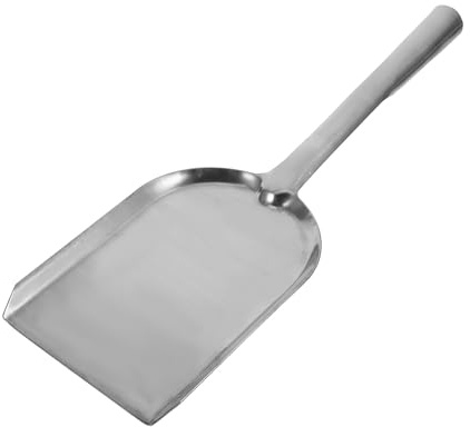 SMASOLO Paletta per Cenere in Acciaio Inox 15 Resistente al Calore Pala per Carbone e Braciere Accessorio per Riscaldamento e Caminetti Attrezzo per Pulizia Casa e Giardino