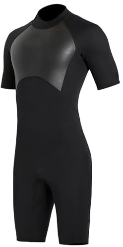 mingzhe Traje de Neopreno para Hombre Shorty Traje de Buceo Cuerpo Completo Neopreno 2 Mm para Buceo Surf Natación Deportes Acuáticos con Protección UPF50+ Tejido Seca (Hombres Negro)