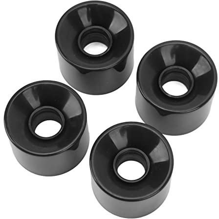 Tnfeeon Skateboardhjul PU-ersättningshjul 60 X 45 Mm 4 St med Bra Grepp och Lågt Ljud för Bananbräda små Fiskbräda Träfiskbrädeåkare (Svart)