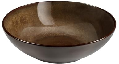 Médard de Noblat - Assiette salade et pâtes - D18 cm - Feeling - Grès - Lot de 6 - Bronze