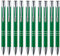 Libetui Pack 10 hochwertige Kugelschreiber Metall Metallkugelschreiber Grüne Druckkugelschreiber mit blauer Tinte, auswechselbare Großraum-Mine blauschreibend Kulis