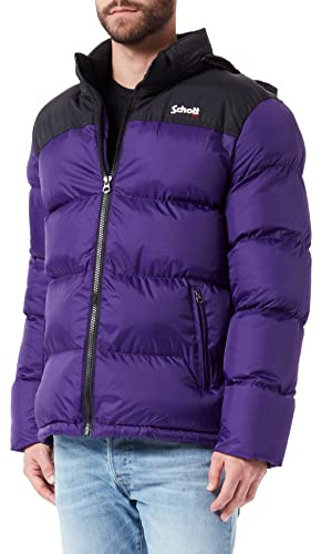 Schott NYC Mixte Utah DOUDOUNE EMPIECEMENT EPAULE SCHOTT, Mauve, XXL EU