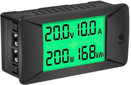 DEWIN PZEM-025 DC Digital Amperometro Voltmetro,0~300A/300V Battery Monitor Amperometro Voltmetro Capacità della Batteria MisuratoreTensione Corrente per Batteria Auto RV Solare(100A)