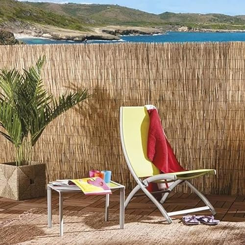 Rotolo Bamboo Giardino H100 H120 Lunghezza 3 Metri, Rotolo Arella per Recinzione Stuoia ombreggiante Esterno Copertura oscurante Privacy per Giardino Terrazzo (1X3 METRI)