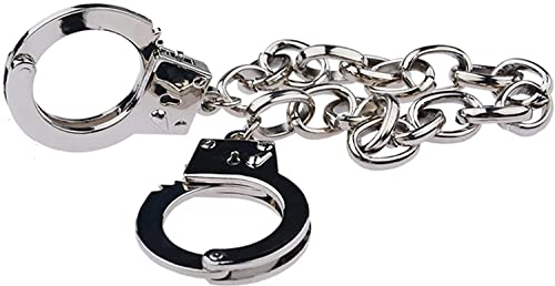 ROLOL Restraint Zehenfesseln SM Metall Zehenfessel Fußfesseln mit Metallkette Zehen Fesseln Zehenmanschetten Verstellbare für Paare Frauen und Männer -Handschellen
