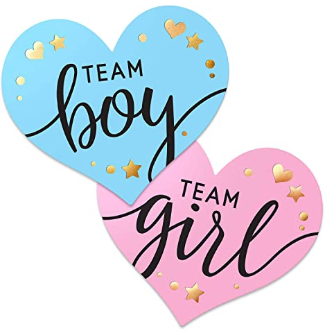 Adesivi Baby Shower,adesivi boy o girl,Team Boy o Girl,Set di Adesivi per Rivelazione del Sesso del Tuo Bimbo,Favolosa Decorazione per Feste di Nascita(100pcs）…