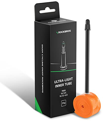 ROCKBROS Cykelrör 700C 35 g TPU med Presta-ventil 65 mm/85 mm, kompatibelt med 700 x 18/23/25/28/30/32C