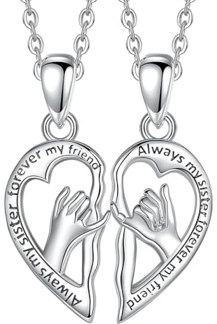 Fc'Noqgn 2PCS Collana Amicizia Set Collana BFF Collane per BFF Collane per Migliori Amiche Collana Bambina Regalo Amicizia