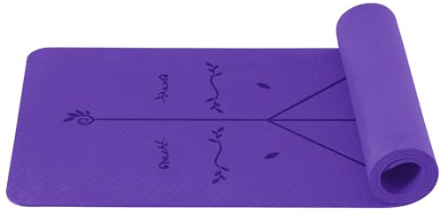 Good Nite Yoga Matten 6mm Yogamatte Gymnastikmatte TPE Sportmatte Rutschfest Fitnessmatte Trainingsmatte Pilates Matte für Yoga Pilates Training 183 x 61 x 0.6 cm