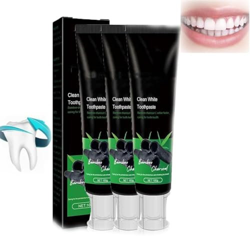 Bamboo Charcoal deep Toothpaste, Natural Activated Charcoal Toothpaste, whitening Toothpaste, for Removing Tooth Stains and Refreshing Breath, for Oral Care