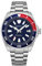 TOPHILL Relojes automáticos para hombre de 43.5 mm, NH35 mecánico, 300 m, resistente al agua, zafiro Super C3, calendario luminoso, reloj de buceo para hombre TD008G, Acero rojo y azul