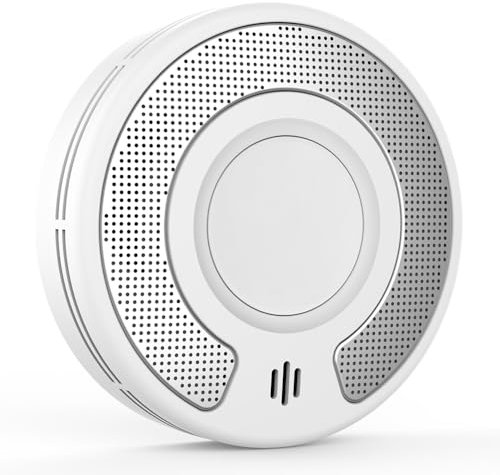 Wireless Interlinked Optical Smoke Alarm – 10-Year Battery Powered Smoke Detector for Home – With Large Test/Silence Button – Early Detection Fire Alarm (Interconnected Smoke Detector)