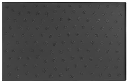 Pryzmax Tapis Gamelle Chat, Tapis d’Alimentation de Bol en Silicone pour Chiens et Chats, Tapis de Nourriture pour Chien et Chat, pour Animaux Antidérapant et Imperméable, 48 X 30 cm