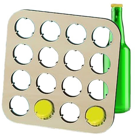 sous-Verre Collecteur À Capsules Bière Dessous-De-Verres Décoratif en Bois