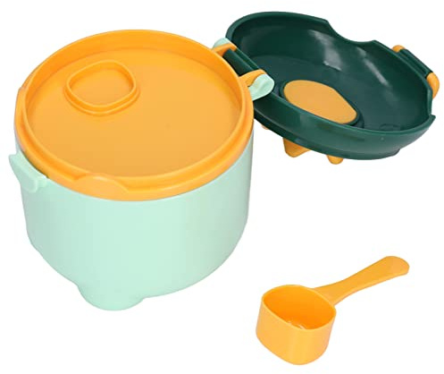 HPZIHUIT Contenitori per alimenti per bambini Sicuro, inodore, con buona tenuta, design a corona, grande scatola di immagazzinaggio portatile giallo verde