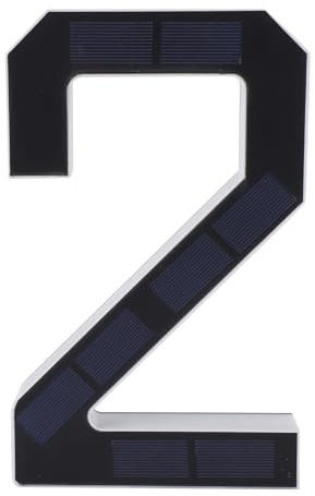 Ejoyous Número de Casa Solar, Señal de Dirección LED de PC ABS de 9 Pulgadas con Detección de Luz Automática y Batería Incorporada de 600 MAh, Luz de Número de Casa de Montaje en Pared para Puerta de