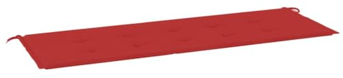 vidaXL Gartenbankauflage, Bankauflage Sitzkissen Outdoor, Polsterauflage Auflage für Gartenbank, Bankpolster Bankkissen, Rot 150x50x3cm Oxford-Gewebe