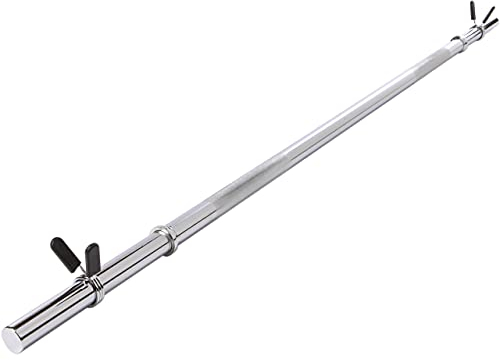 ScSPORTS® Langhantelstange - 120/140/160/180 cm, 30mm, bis 120kg, Stahl, Chrom, Stern-/Federverschluss - Langhantel, Hantelstange, Langhantel-Stange, Bankdrücken (Federverschluss (120 cm))