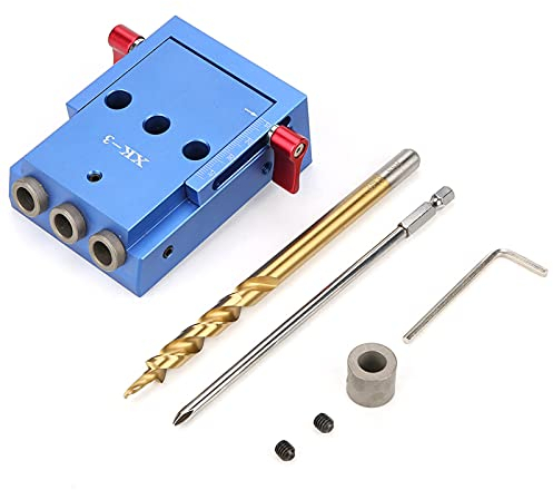 FTVOGUE Kit de perforación, Accesorios para herramientas eléctricas Sierras perforadoras de orificio de bolsillo Carpintería Guía de broca oblicua Establezca posicionador Herramienta de localización