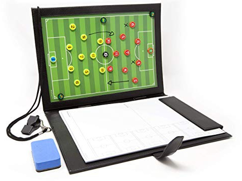 WISEPLAYERFC Carpeta Táctica Plegable para Entrenadores de Fútbol con Bolsillo