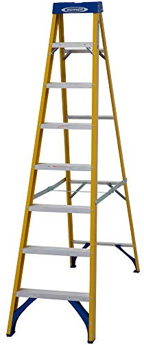Werner Fibreglass Stepladder 8 Tread 7160818