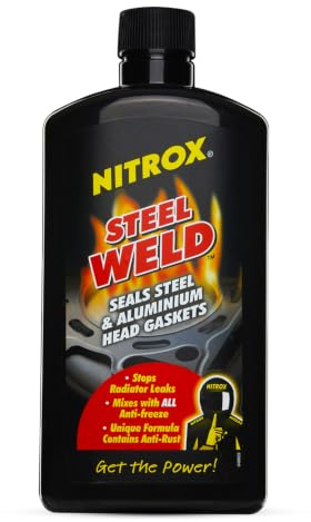 Nitrox Steel Weld Seal for Head Gaskets & Radiators, 17 Fl Oz - Seals Coolant Leaks & Mixes with All Coolants & Antifreeze