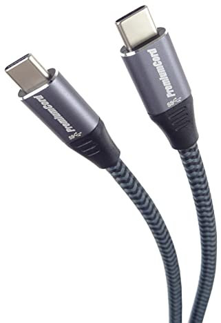 PremiumCord Cable de Conexión USB-C 3.2 Gen 1, Cable de Datos Superspeed ​​Hasta 5Gbit/s, Cable de Carga Hasta 2A, Potencia 40W, Clavija USB 3.2 Generación 1 Tipo C, Color Negro, Longitud 1,5m