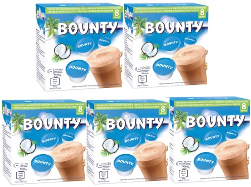 Capsules compatibles Bounty Hot Chocolate Dolce Gusto - 40 dosettes, 40 portions de boisson chaude au chocolat chaud