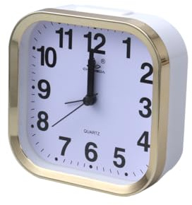 TOPBATHY Reloj Despertador Infantil Analógico Silencioso con Movimiento De Cuarzo Diseño Creativo y Estilo Retro para Mesita De Noche Color Aleatorio Negro