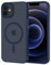 XTCASE für iPhone 12 Mini Hülle Magnetisch kompatibel mit Magsafe, Matt Transluzente Handyhülle für iPhone 12 Mini (5.4) Kratzfeste PC Rückseite + TPU Bumper - Blau