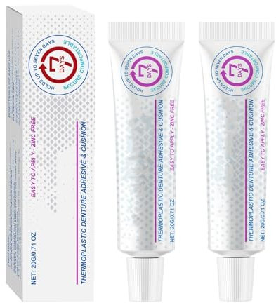 Kit di ribasatura in silicone per protesi Furzero, Adesivo termoplastico per protesi Seurico, Set di ribasatura in silicone per protesi,Cuscino adesivo per protesi, Adesivo per dentiere (2pcs)