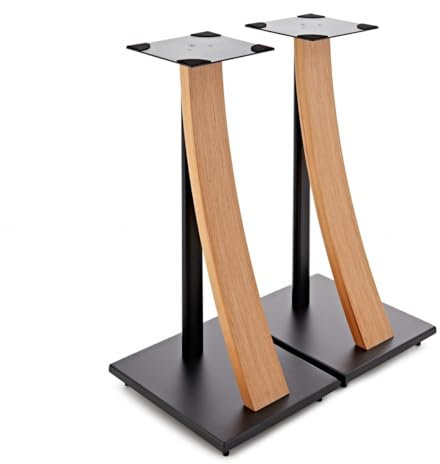 AVCOM Speaker Stands 650mm with Cable Management, Oak Pair