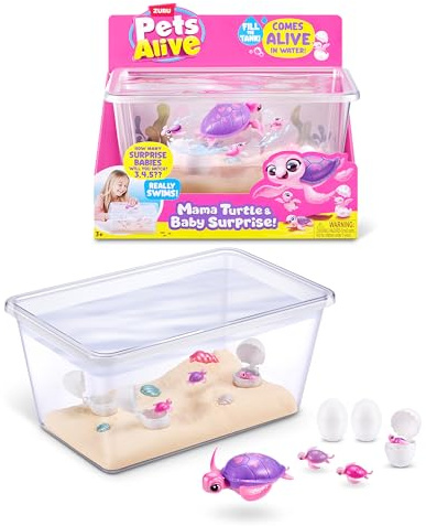 Pets Alive Mommy Turtle Surprise de ZURU, Juguete Robot de Tortuga Mascota