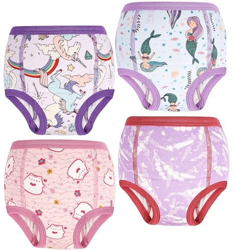 MOEMOE BABY Töpfchen Trainingshose 4 Stück Baby Trainingshosen Töpfchen Unterwäsche Kinder für Mädchen 5 Jahre