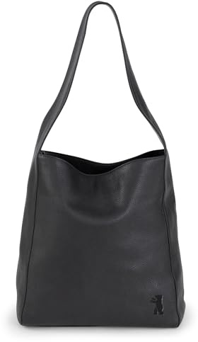 Berliner Bags Premium Hobo Bag Atlanta, Groß Shopper Tasche aus Leder, Tote, Schultertasche für Damen - Schwarz