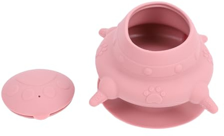 Tnfeeon Alimentador de Leche para Cachorros, Dispensador de Leche para Gatitos, Base de Succión Antipunta de Silicona de Grado Alimenticio, Estación de Alimentación de Agua