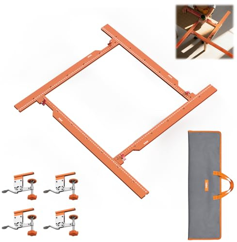 Imbot Adjustable Rectangle Router Jig – Professional Groove Router Jig For Precise Grooving, Square & Rectangular Slots, Mortises, And Panel Molding，Work Up To 21.85” X 21.85”