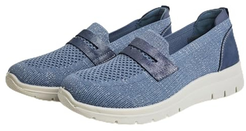 Scarpe da Camminata Donna Comode Slip On, Sneakers Leggere Traspirante con Suola Flessibile Antiscivolo Blu 38