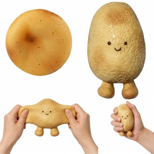 2 PCS Potato Squishy,Mini Potato Squishies, Soft Sensory Tools with Squishies Skin Texture, Mashed Potatos Squishy Design for Stress Relief, Food Squishies Collection for Sensory Use