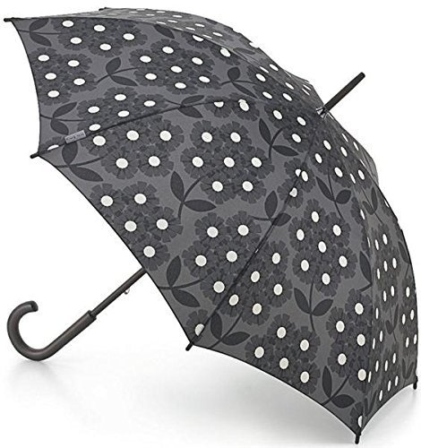 Orla Kiely Rhododendron Graphite Designer Walking Umbrella Kensington Brolly