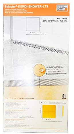 Schluter Kerdi 39-Inch x 39-Inch Off-Center Linear Drain Shower Tray