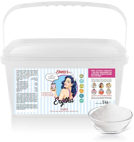 SWEETme® Erythritol 5kg - Erythritol Erytha Substitut de Sucre Naturel Sans Calorie Edulcorant Végétalien Dentaire